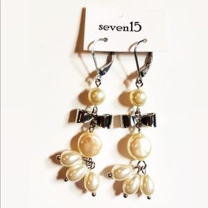 Cream Pearl Drop Earrings